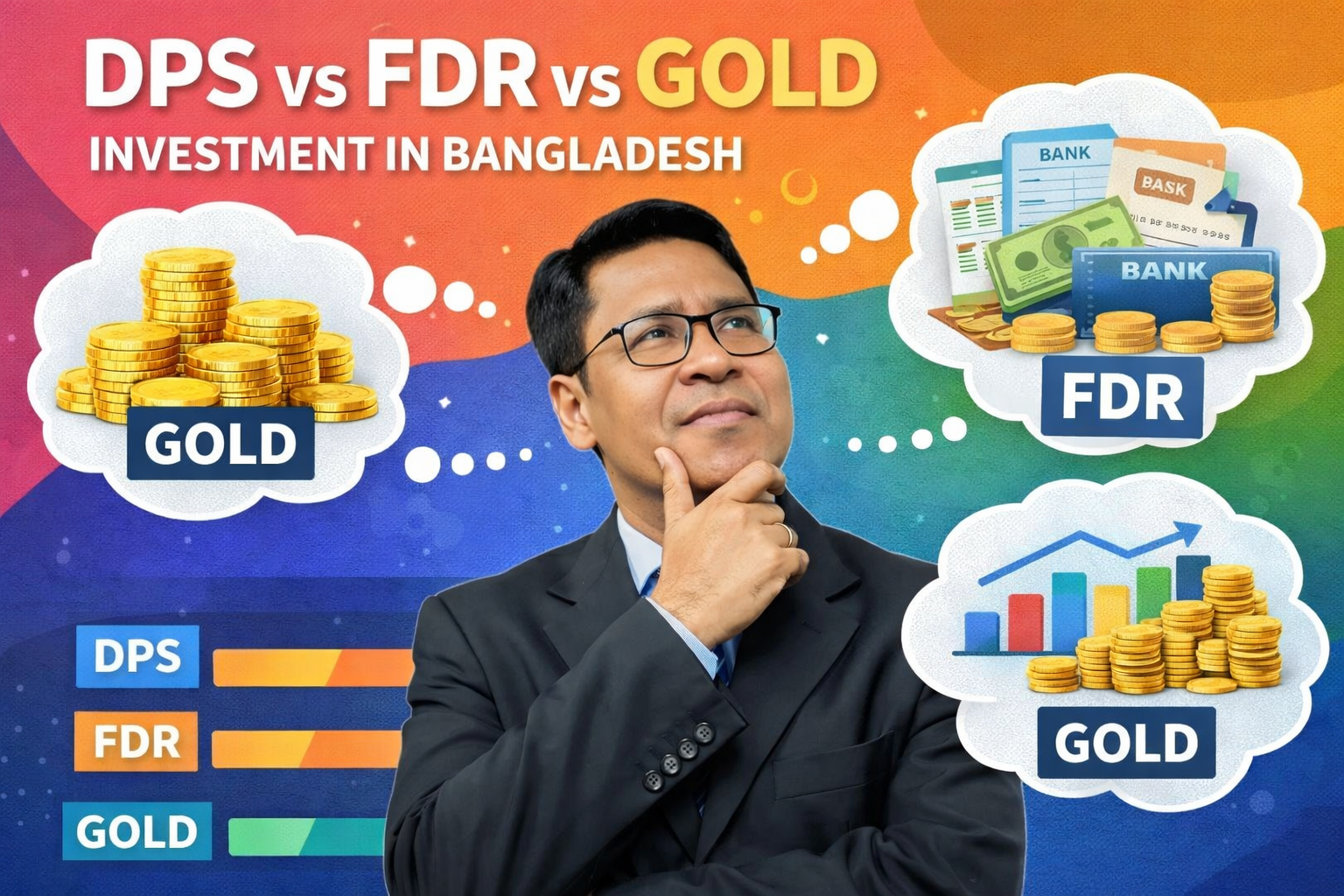 DPS vs FDR vs Gold investment comparison Bangladesh